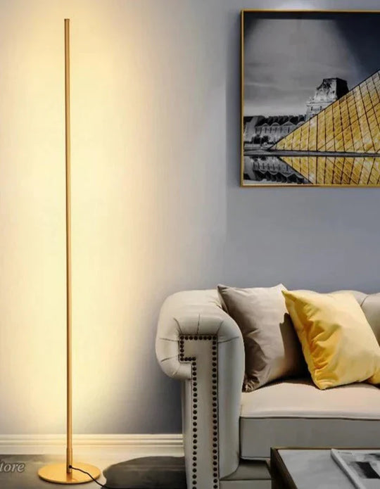 Nordic Minimalist Led Floor Lamps Creative Stand For Living Room Led Black Metal Luminaria Standing