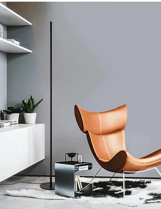 Nordic Minimalist Led Floor Lamps Creative Stand For Living Room Led Black Metal Luminaria Standing