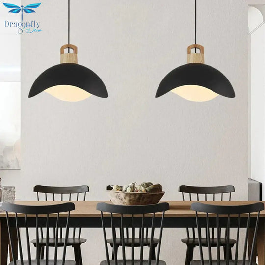Nordic Modern Wood Aluminum E27 Pendant Lights Dining Room Bedroom Bedside Kitchen Living Billiard