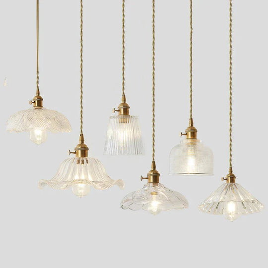 Nordic Post - Modern Creative Glass Single - Head E27 Pendant Light For Dining Room Living Bedroom