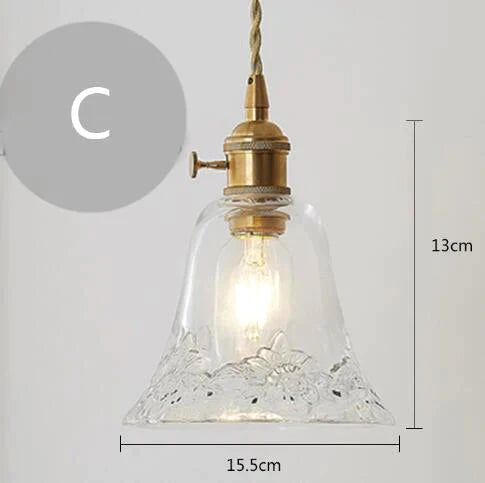 Nordic Post - Modern Creative Glass Single - Head E27 Pendant Light For Dining Room Living Bedroom