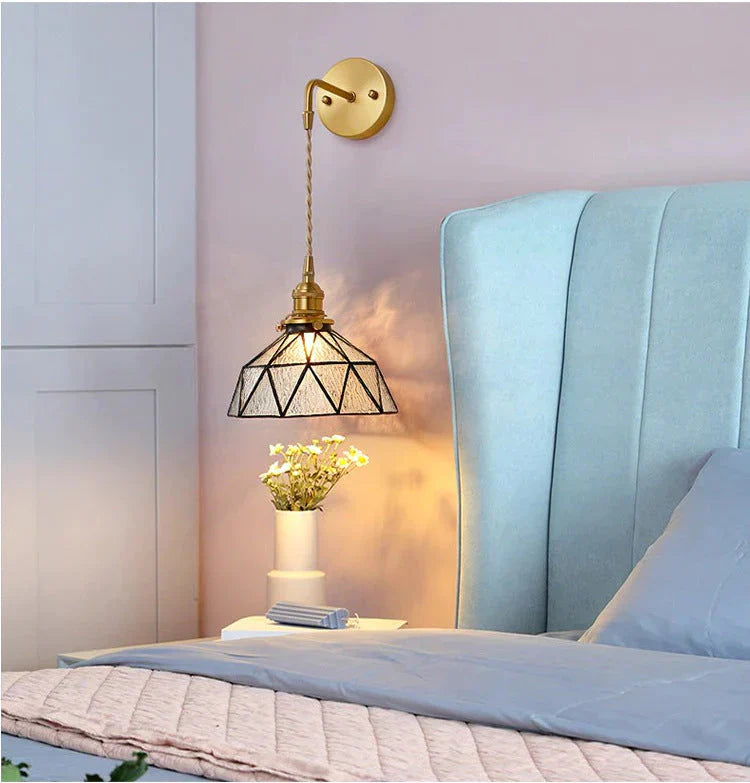 Nordic Retro Glass Copper Wall Lamp Lamps