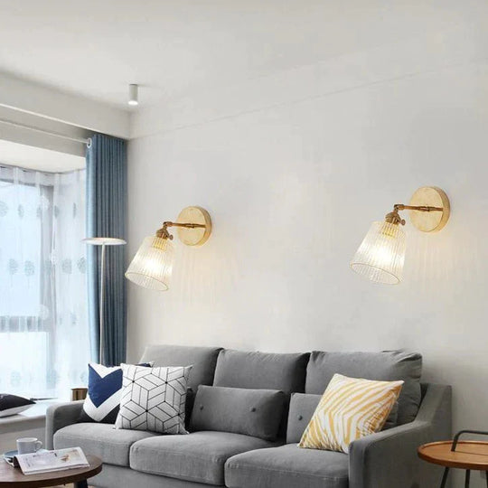 Nordic Retro Livingroom Bedroom Bedside Full Copper Wall Lamp Copper Wall Lamps