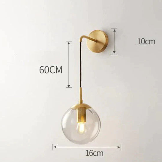 Nordic Star Wall Lamp Copper Bedroom Bedside Modern Minimalist Living Room C / Without - Light -