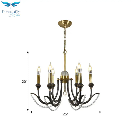 Open Bulb Suspension Lighting Traditional Metal 6/8 Lights Gold Finish Chandelier Pendant Light