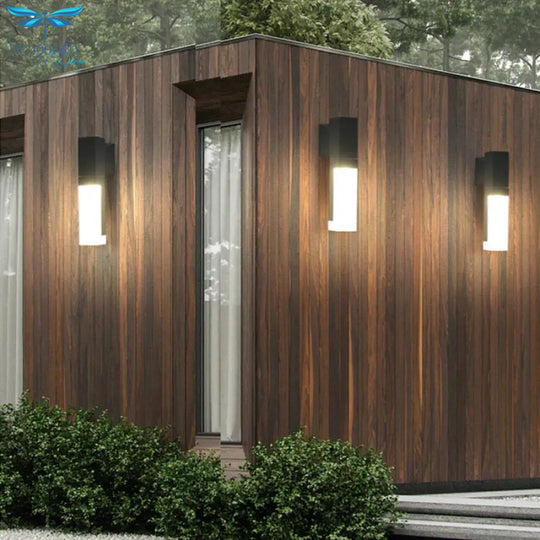 Outdoor Motion Sensor Led Wall Lamp Waterproof Garden Porch Sconces Villa Hotel Courtyard Aisle