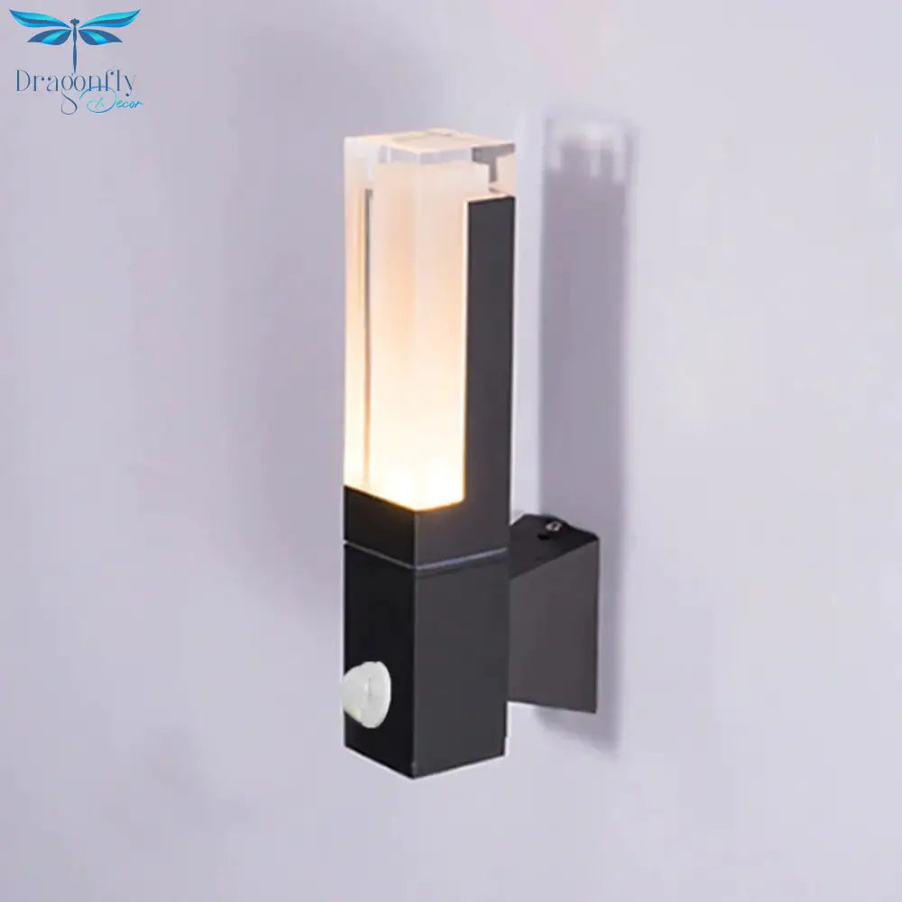 Outdoor Motion Sensor Led Wall Lamp Waterproof Garden Porch Sconces Villa Hotel Courtyard Aisle