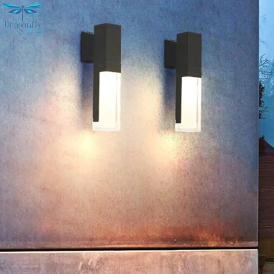 Outdoor Motion Sensor Led Wall Lamp Waterproof Garden Porch Sconces Villa Hotel Courtyard Aisle