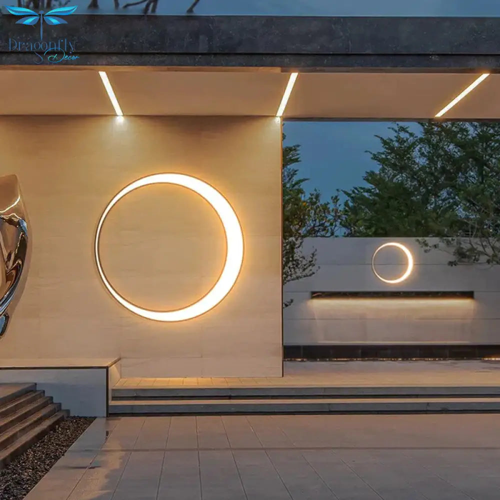 Outdoor Verlichting Waterdichte Ip65 Rvs Ronde Maan Lamp Voor Straat Tuin 11W 19W 24W 36W Creative
