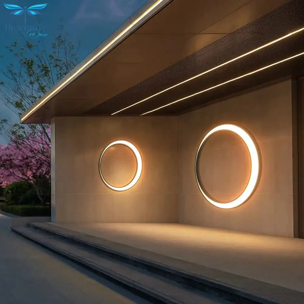 Outdoor Verlichting Waterdichte Ip65 Rvs Ronde Maan Lamp Voor Straat Tuin 11W 19W 24W 36W Creative