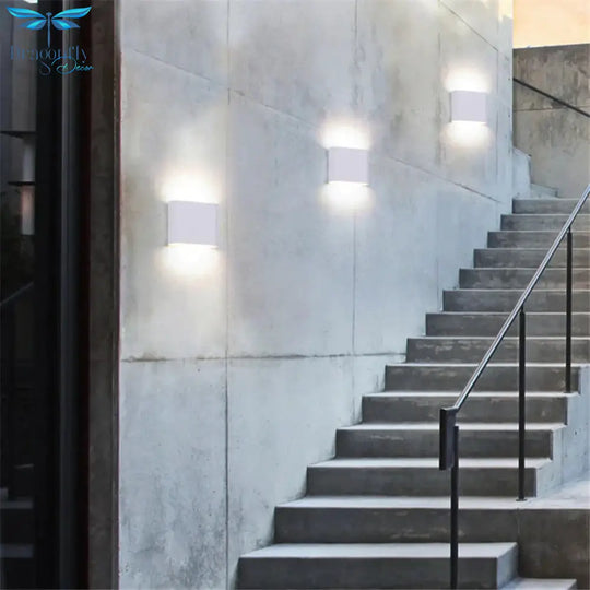 Outdoor Waterproof Ip65 Wall Lamp 6W/12W Led Light Modern Indoor/Outdoor Decor Up Down Dual - Head