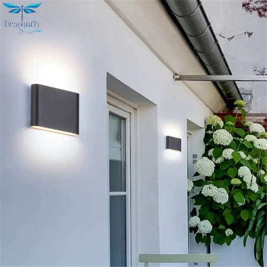 Outdoor Waterproof Ip65 Wall Lamp 6W/12W Led Light Modern Indoor/Outdoor Decor Up Down Dual - Head