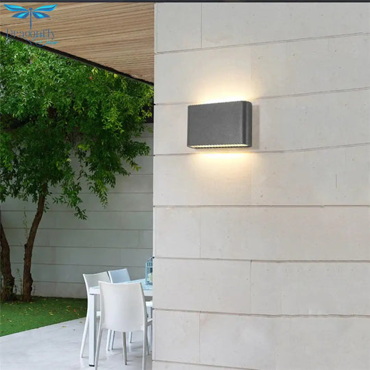 Outdoor Waterproof Ip65 Wall Lamp 6W/12W Led Light Modern Indoor/Outdoor Decor Up Down Dual - Head