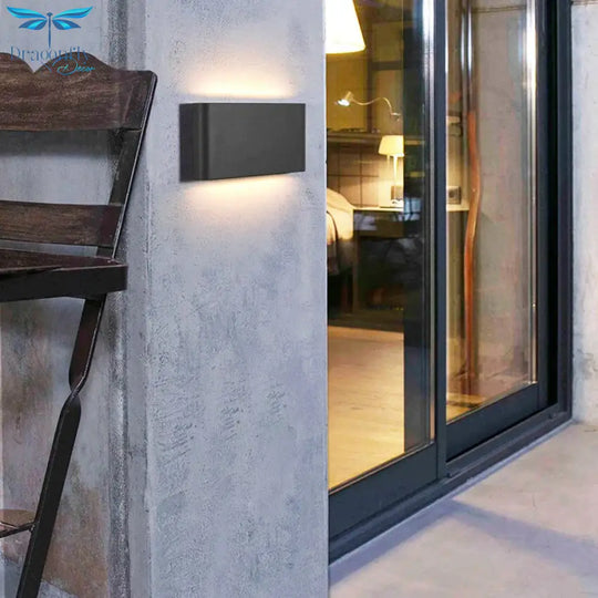 Outdoor Waterproof Ip65 Wall Lamp 6W/12W Led Light Modern Indoor/Outdoor Decor Up Down Dual - Head