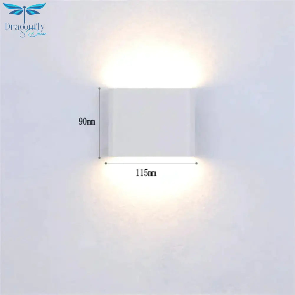 Outdoor Waterproof Ip65 Wall Lamp 6W/12W Led Light Modern Indoor/Outdoor Decor Up Down Dual - Head