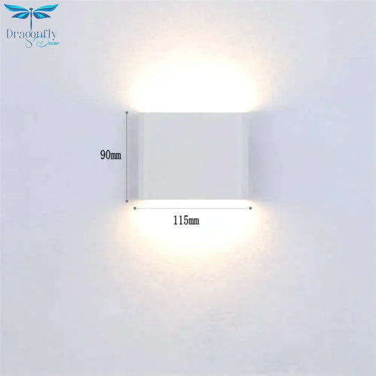 Outdoor Waterproof Ip65 Wall Lamp 6W/12W Led Light Modern Indoor/Outdoor Decor Up Down Dual - Head
