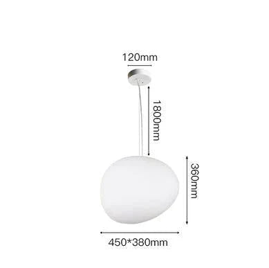 Pebble Chandelier Stone Lamp Living Room Irregular Glass Special Shaped Egg Ball Goose Warm