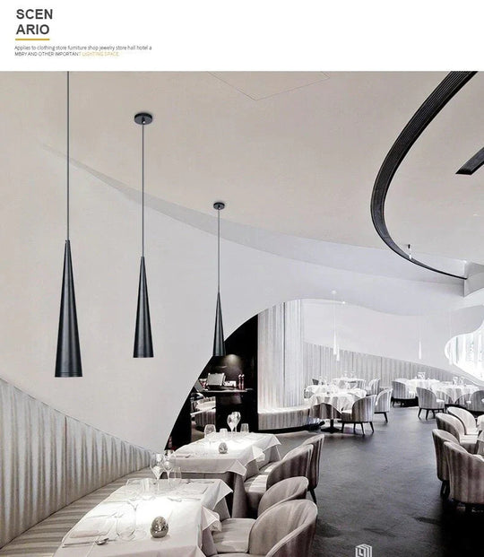 Pendant Lights Modern Kitchen Lamp Dining Living Room Cone Shape Lamps Aluminum Cylinder Tube Spot