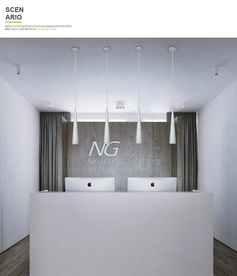 Pendant Lights Modern Kitchen Lamp Dining Living Room Cone Shape Lamps Aluminum Cylinder Tube Spot