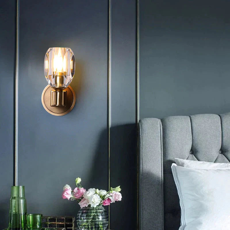 Post - Modern Light Luxury Crystal Copper Wall Lamp Lamps