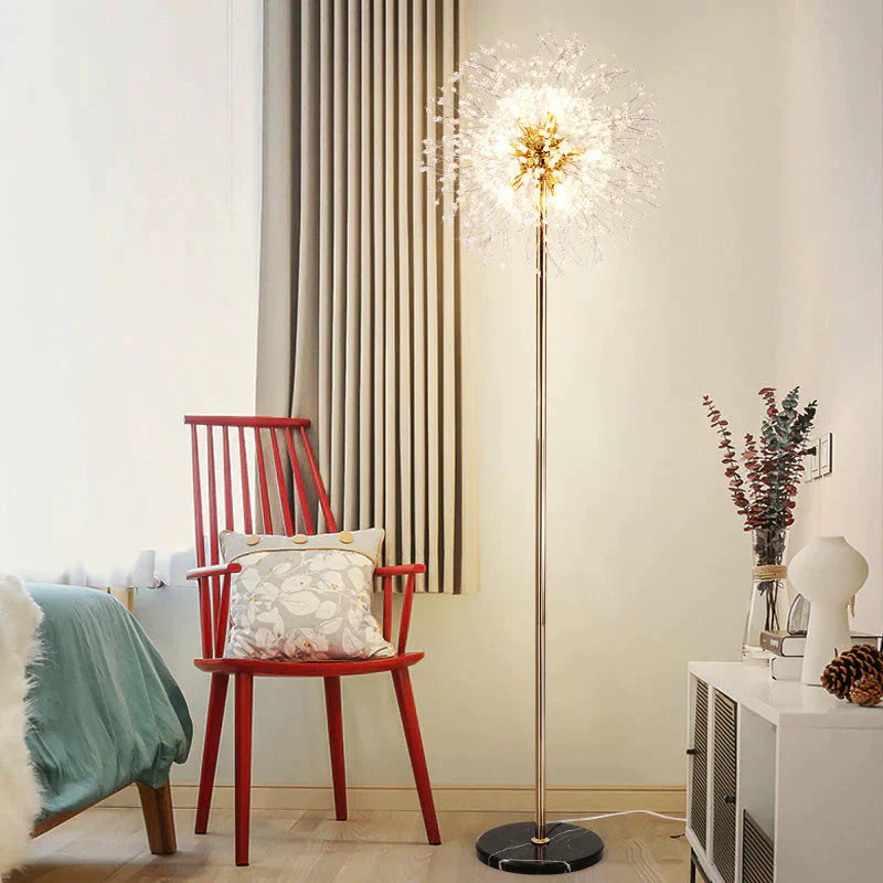 Post - Modern Luxury Wind Floor Lamp Living Room Bedroom Study Vertical Table Dandelion Lamps
