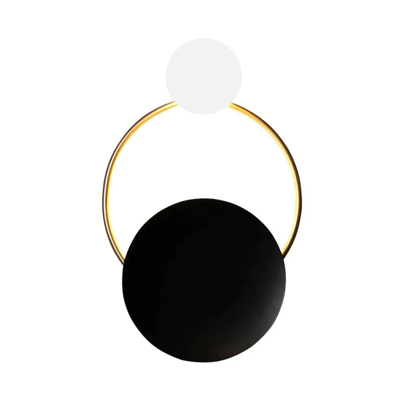 Post - Modern Personality Circle Copper Wall Lamp Creative Living Room Bedroom Hallway Hallroom