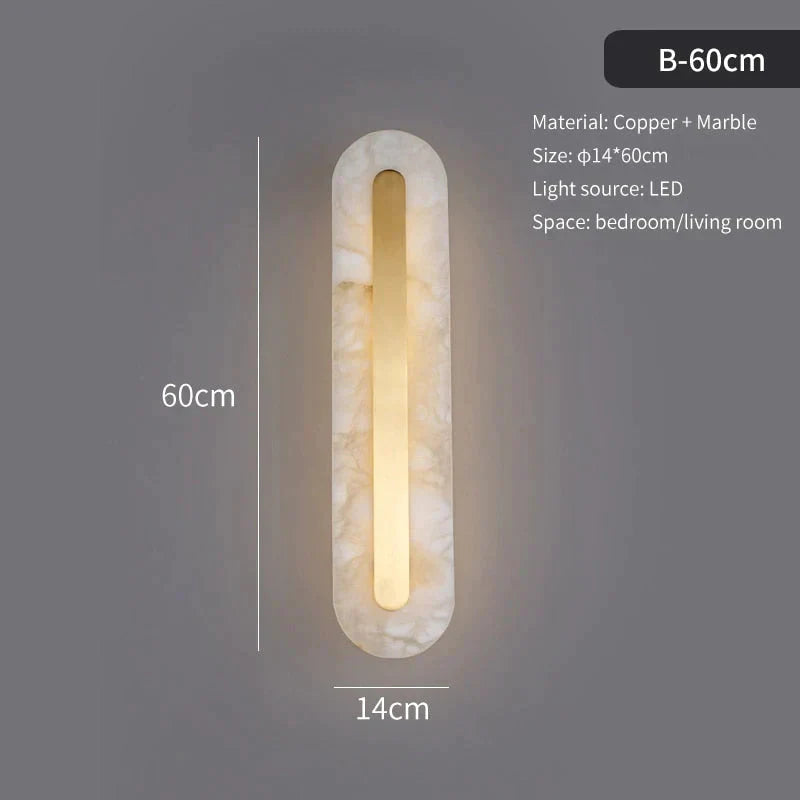 Postmodern Luxury Copper Marble Wall Lamp In Gold Shade For Living Room Restaurant Bedroom Indoor B