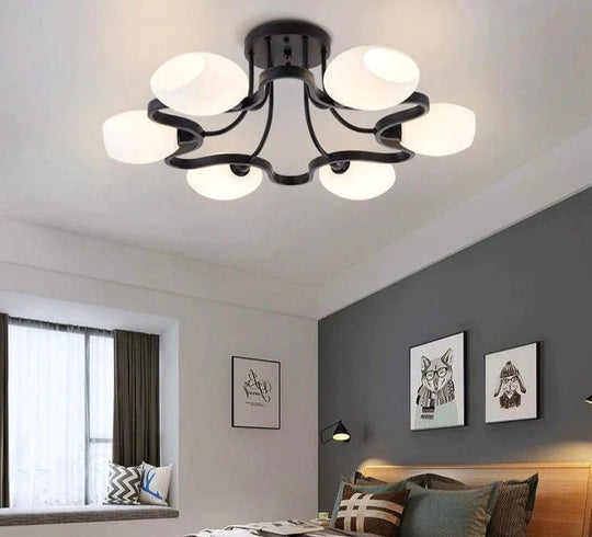 Warm Home Decoration Led Pendant Lights Hotel Hall Bedroom Glass Lamp Pendente De Teto Fixture