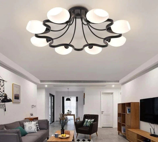 Warm Home Decoration Led Pendant Lights Hotel Hall Bedroom Glass Lamp Pendente De Teto Fixture