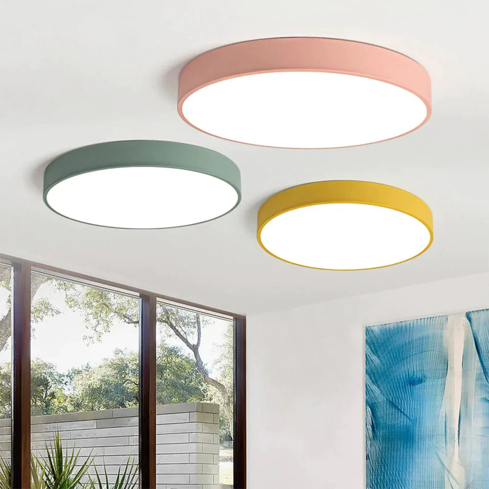 Led Simple Ceiling Lights 5Cm Bedroom Study Room Remote Lamp Modern Plafonnier Led Lighting Home