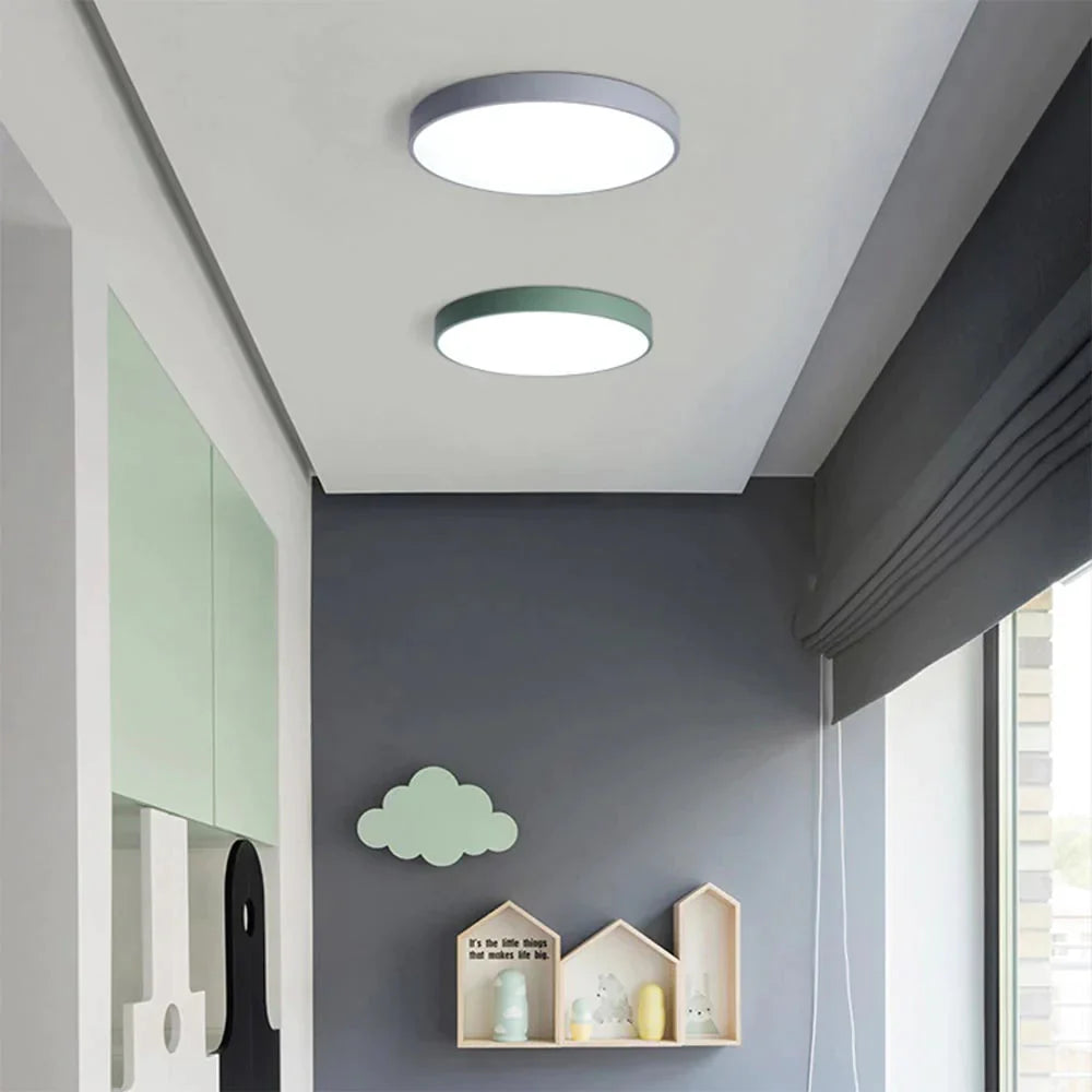 Led Simple Ceiling Lights 5Cm Bedroom Study Room Remote Lamp Modern Plafonnier Led Lighting Home