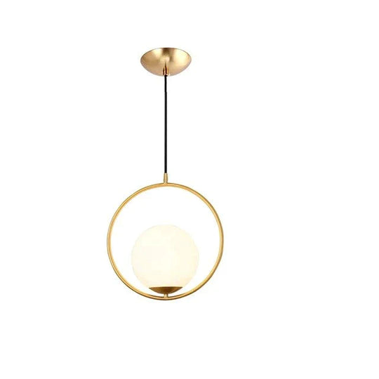 Danish Nordic Modern Round Glass Ball Chandelier For Bedroom Cafe Restaurant Bar Indoor Lighting