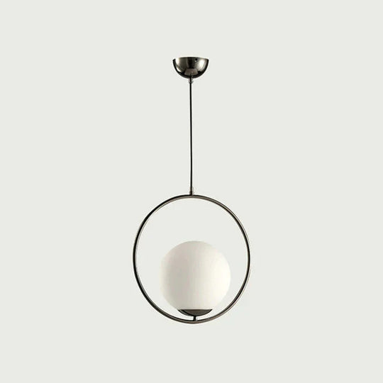 Danish Nordic Modern Round Glass Ball Chandelier For Bedroom Cafe Restaurant Bar Indoor Lighting