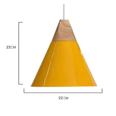 Nordic Combined Bar Real Wood Pendant Lights Multicolor Aluminum Lamp Shade Lamps For Dining Room