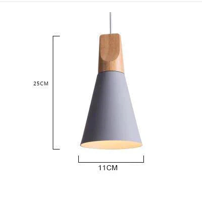 Nordic Combined Bar Real Wood Pendant Lights Multicolor Aluminum Lamp Shade Lamps For Dining Room