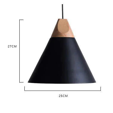 Nordic Combined Bar Real Wood Pendant Lights Multicolor Aluminum Lamp Shade Lamps For Dining Room