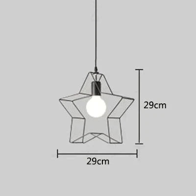 Retro Industrial Geometric Black Led Iron Pendant Lights Indoor Lighting Corridor Restaurant