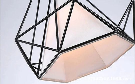 Modern Iron Painted Industrial Chandeliers E27 Diamond Chandelier Led Lighting For Living Room