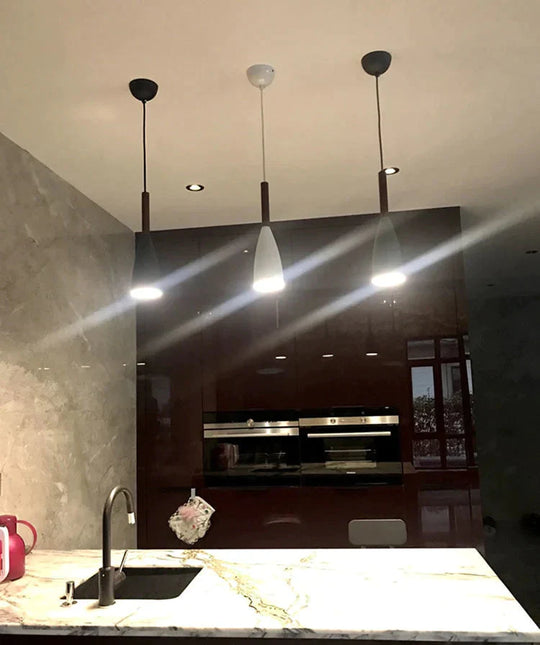 Nordic Minimalism Droplight E27 Aluminum Wood Pendant Lights Home Restaurant Decor Lighting Lamp