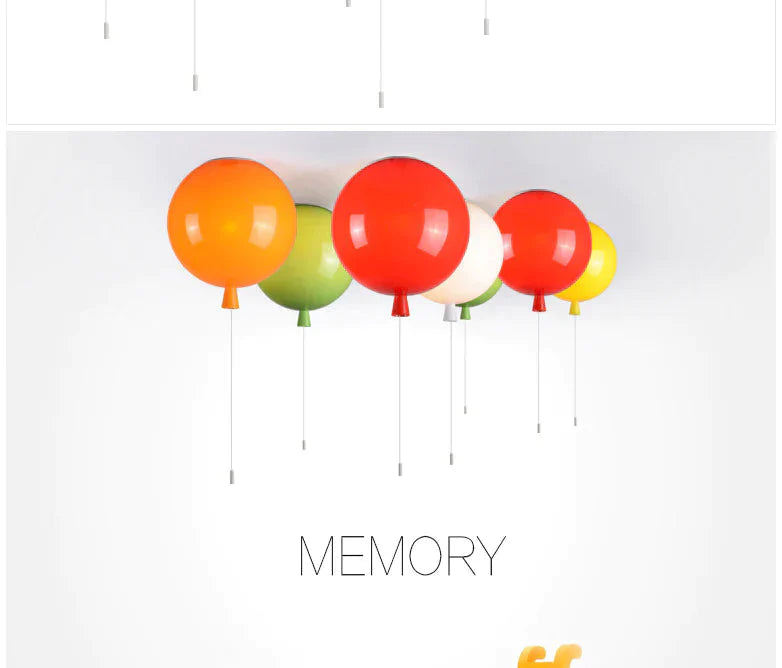 Dia 25Cm 6 Colors Balloon Acrylic Pendant Light Fixture Home Deco Bedroom Children Room E27 Energy