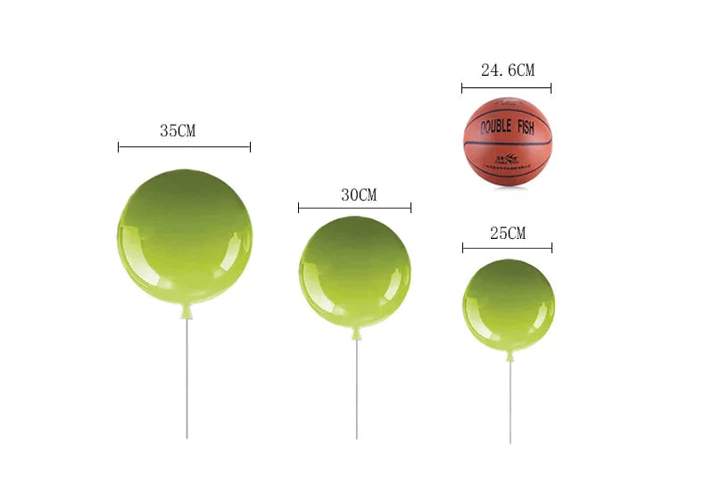 Dia 25Cm 6 Colors Balloon Acrylic Pendant Light Fixture Home Deco Bedroom Children Room E27 Energy