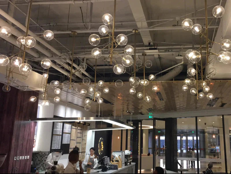 Europe Modern Creative Concise Style Glass Pendant Light Bubbles Study Livingroom Restaurant Cafe