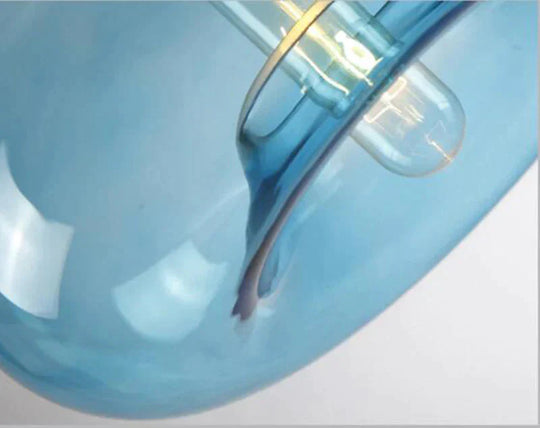 Nordic Modern Colorful Glass Bowl Pendant Lights E27 Loft Hanging Lamps For Kitchen Living Room