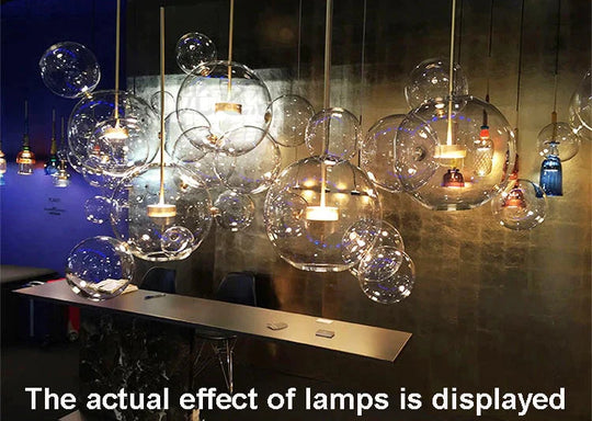 Clear Glass Ball Living Room Chandeliers Art Deco Bubble Lamp Shades Chandelier Modern Indoor