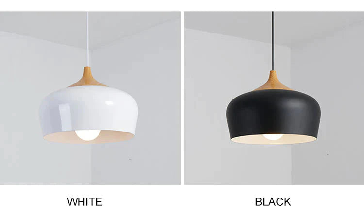 Modern Pendant Light Kitchen Fixtures For Dining Room Wood Black Restaurant Hanging Lamp Bar