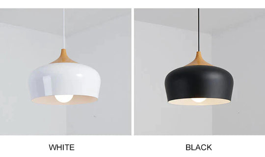 Modern Pendant Light Kitchen Fixtures For Dining Room Wood Black Restaurant Hanging Lamp Bar