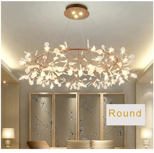 Art Decorative Olive Branch Pendant Europe Style Led Hanging Lights Leaves Foyer Parlor Lobby Cafe