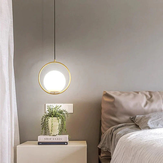 Danish Nordic Modern Round Glass Ball Chandelier For Bedroom Cafe Restaurant Bar Indoor Lighting