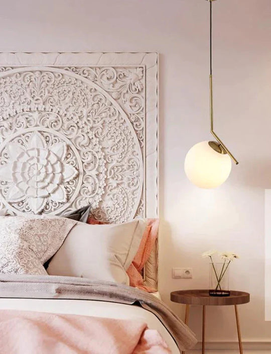 Danish Nordic Modern Round Glass Ball Chandelier For Bedroom Cafe Restaurant Bar Indoor Lighting