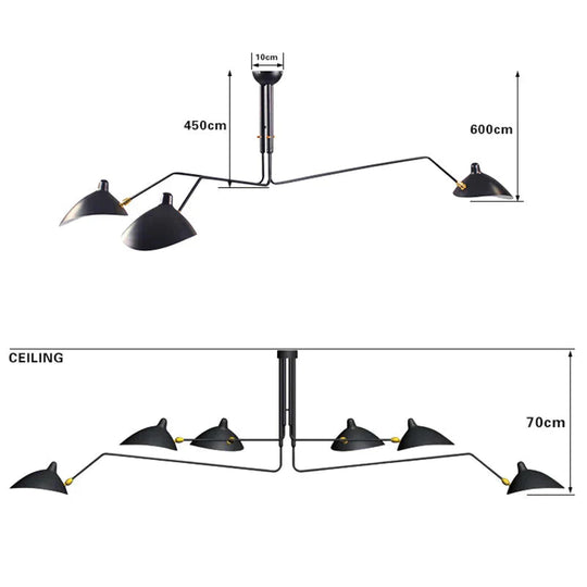 Modern Multi Heads Nordic Retro Pendant Lamps Stores Restaurants Designer Creative Light For